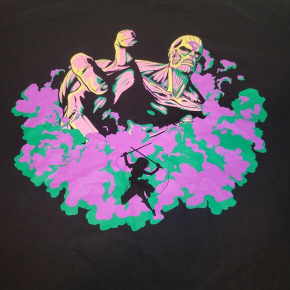 Attack On Titan Lootwear Size 3XL Black Anime Short Sleeve T Shirt Season 2 - Picture 2 of 6